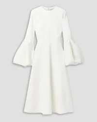 Roksanda Ilincic Aylin tulle-trimmed cady midi dress - White White