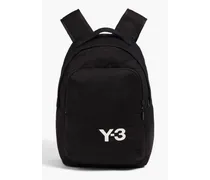 Embroidered canvas backpack - Black - OneSize