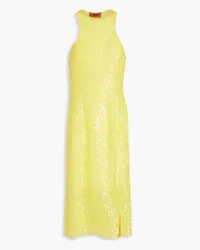 Missoni Sequin-embellished silk dress - Yellow Yellow