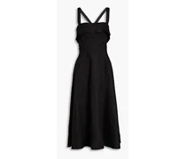 NICHOLAS Carmellia linen midi dress - Black Black