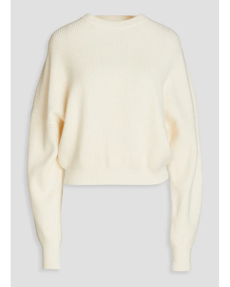 Maje Ribbed-knit sweater - White White