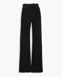 Ganni High-rise wide-leg jeans - Black Black