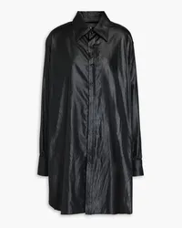 Maison Margiela Moire mini shirt dress - Black Black