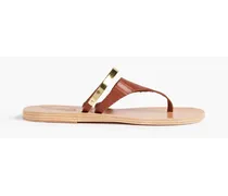 Drepani textured-leather sandals - Brown