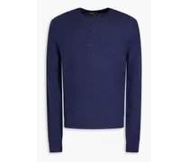 Jacquard-knit wool sweater - Blue