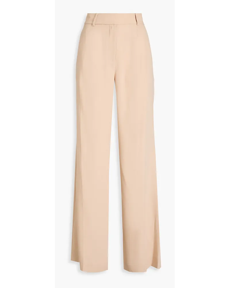 Derek Lam Pleated satin-crepe wide-leg pants - Neutral Neutral