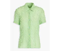 Fil coupé crepon shirt - Green