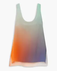 GAUCHERE Printed silk tank - Green Green