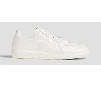 Replica glossed-leather sneakers - White