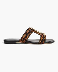 TOD'S Double T calf hair sandals - Animal print Animal