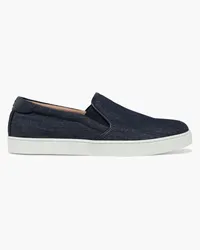 Gianvito Rossi Venice leather-trimmed denim slip-on sneakers - Blue Blue