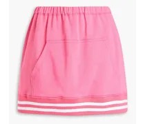 Striped French terry mini skirt - Pink