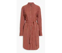 Daxtona striped twill shirt dress - Red