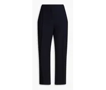 Wool-blend bootcut pants - Blue