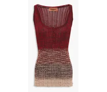 Ribbed-knit top - Red