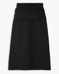 Totême Pleated crepe midi skirt - Black Black