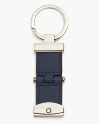 Montblanc Textured-leather keychain - Blue Blue