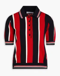 Thom Browne Striped jacquard-knit polo sweater - Red Red