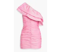 Tabbina one-shoulder ruffled organza mini dress - Pink