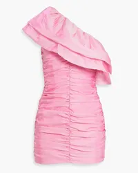 ROTATE Birger Christensen Tabbina one-shoulder ruffled organza mini dress - Pink Pink