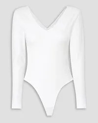 RE/DONE Cotton-blend jersey bodysuit - White White