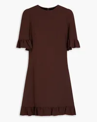 Dolce & Gabbana Ruffled crepe mini dress - Brown Brown