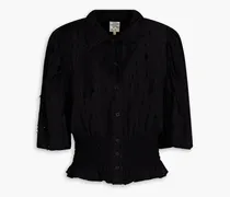 Malala cutout twill shirt - Black