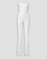 Rivet Utility Showstopper strapless stretch-crepe jumpsuit - White White