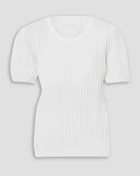 See by Chloé Ribbed-knit cotton top - White White