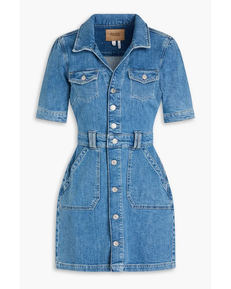 Paige Mayslie denim mini shirt dress - Blue Blue