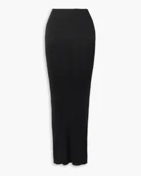 Peter Do Ribbed stretch-silk maxi skirt - Black Black