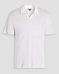 James Perse Linen-blend polo shirt - White White