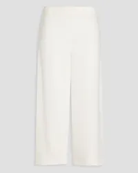 Emilio Pucci Cropped silk-crepe wide-leg pants - White White