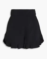 RED Valentino Ruffled crepe shorts - Black Black