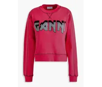 Embroidered fleece sweatshirt - Pink