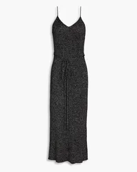 Proenza Schouler Metallic ribbed-knit midi dress - Black Black