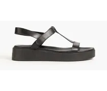 Myrto leather platform sandals - Black