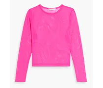 Alice Olivia - Delania cropped mesh top - Pink