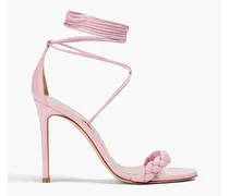 Braided leather sandals - Pink