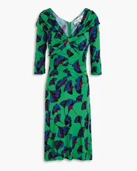 Diane von Furstenberg Jim printed jersey dress - Green Green