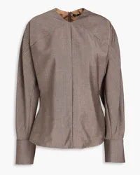 Joseph Burnaby wool and mohair-blend blouse - Neutral Neutral