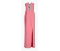 Brittany strapless embellished crepe gown - Pink