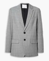 tibi Marlon cutout checked grain de poudre blazer - Black Black