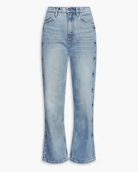 RE/DONE 70s embellished high-rise flared jeans - Blue Blue