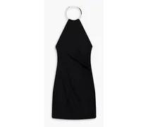 Tome silk-blend crepe de chine halterneck mini dress - Black