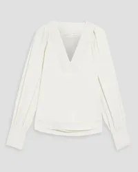 Veronica Beard Osler crepe blouse - White White