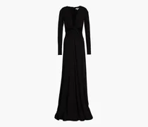 Andie twisted jersey gown - Black
