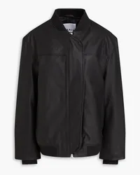 ROTATE Birger Christensen Leather bomber jacket - Black Black