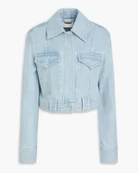 Nanushka Cropped denim jacket - Blue Blue