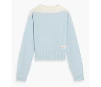 Two-tone wool sweater - Blue